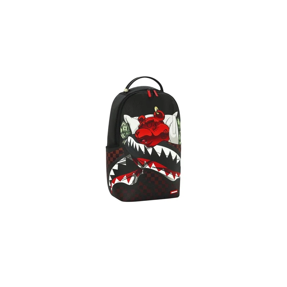 Sprayground Diablo O Sleep Bear Limited Ed Backpack Black Brown Checkered